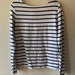 Forever 21 Striped Boatneck Long Sleeve Tee